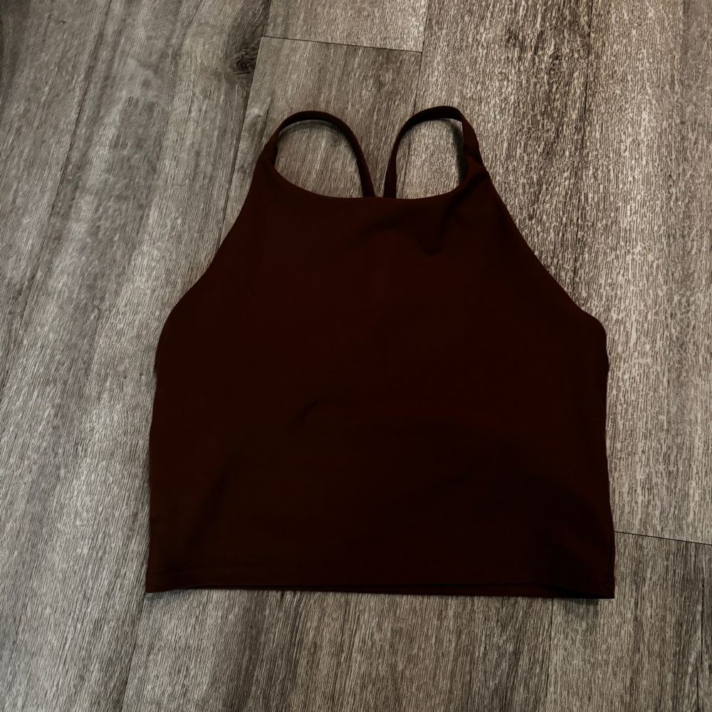 Old Navy Active power soft Brown work out Halter Top